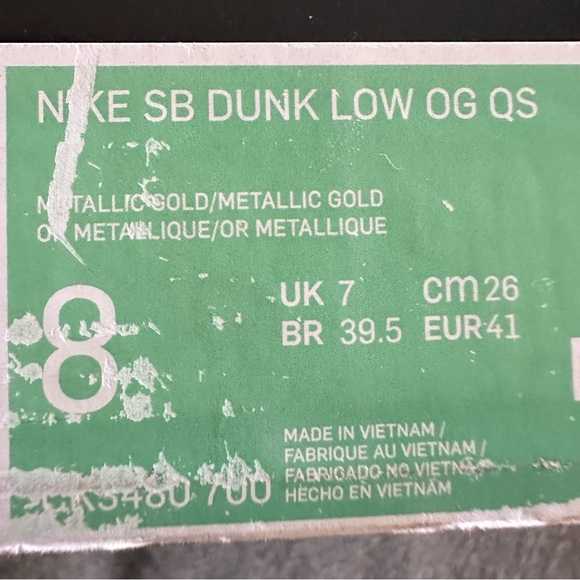 Nike Men Navy and Gold Sneakers - Picture 4 of 4